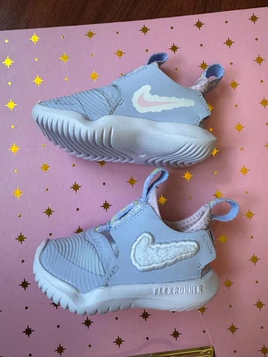 Nike Other - Nike Kids Light Blue & Pink Flex Runner Slip-On Sneakers size baby 3C